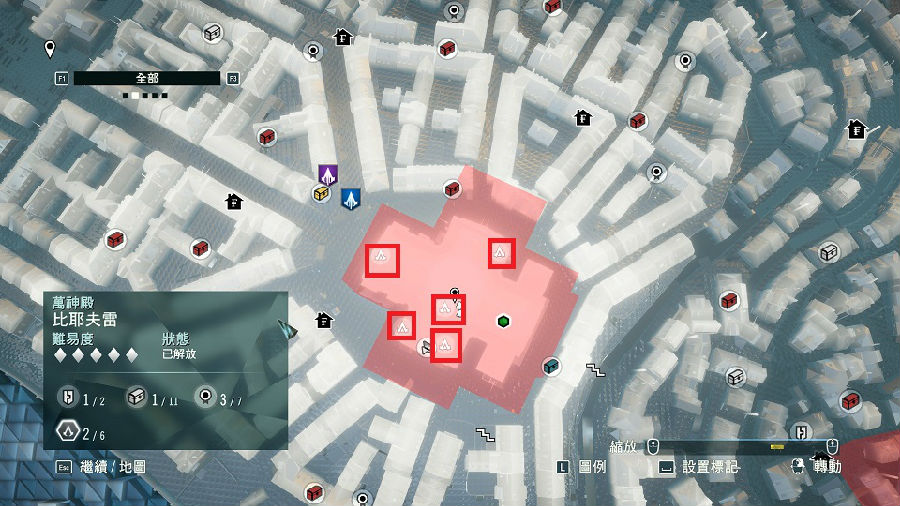 刺客信条大革命全技能点位置地图