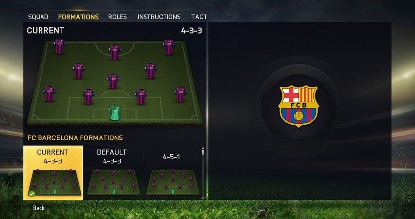 反关于6套阵型《FIFA15》减进齐新阵型料理功用